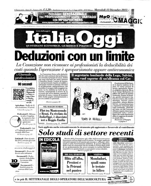 Italia oggi : quotidiano di economia finanza e politica